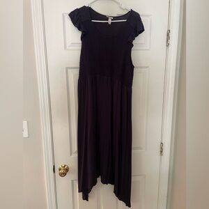 Isabel Maternity Midi Dress in Navy Blue